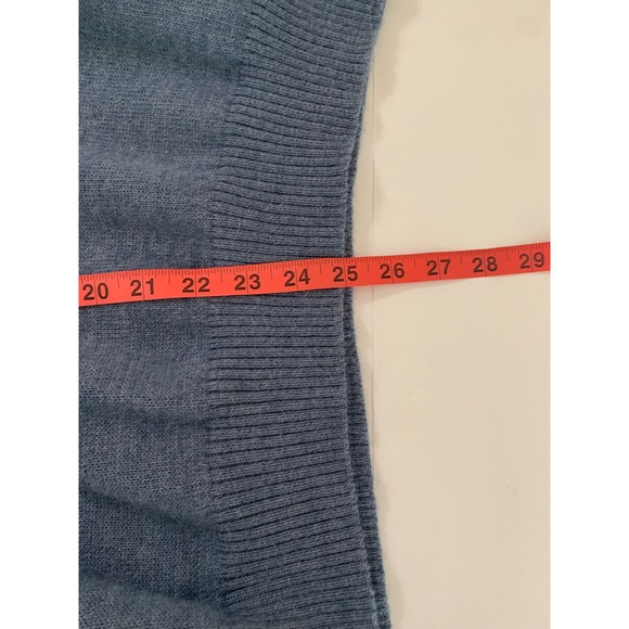 Northern Isles Premium Mens Blue Wool Blend Quarter Zip Sweater L/G - Picture 6 of 9